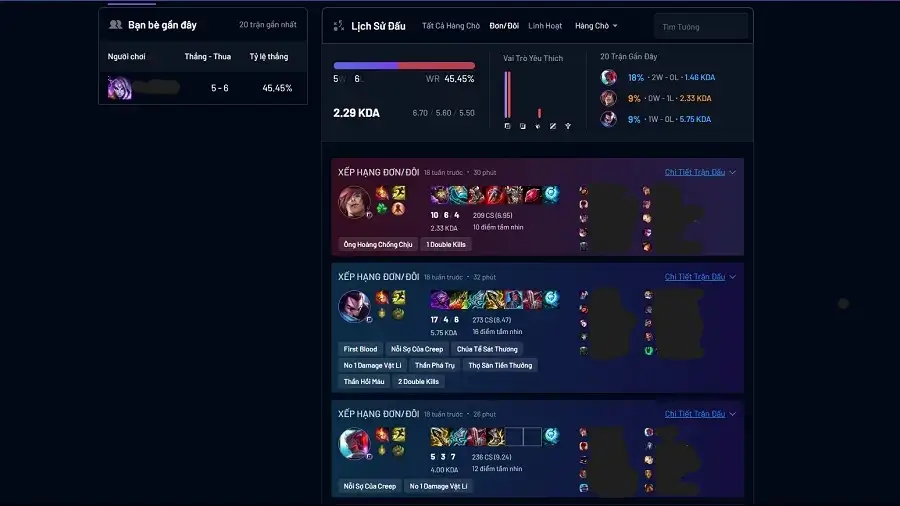 Cách kiểm tra lịch sử đấu và phân tích lối chơi